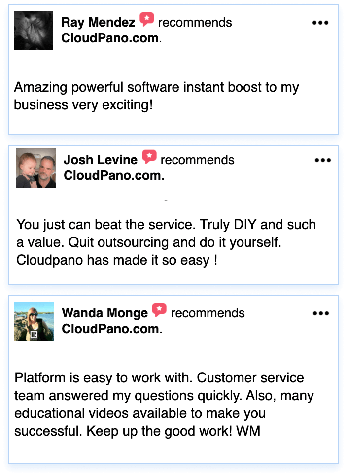 More CloudPano Testimonials